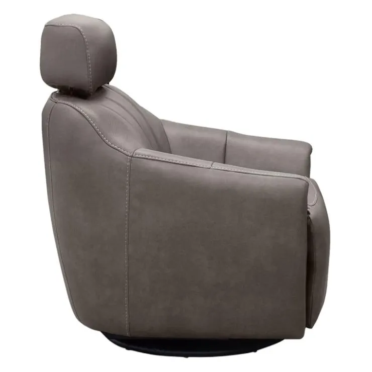 Power Swivel Recliner with Built-In Audio System - Grey Hot