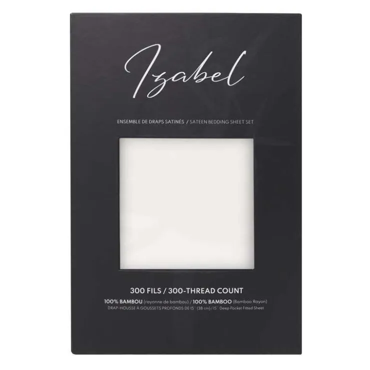 Queen Bamboo Bed Sheet Set - White Online