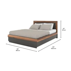 MEQ Queen Bed (60") SLATE/WALNUT Online