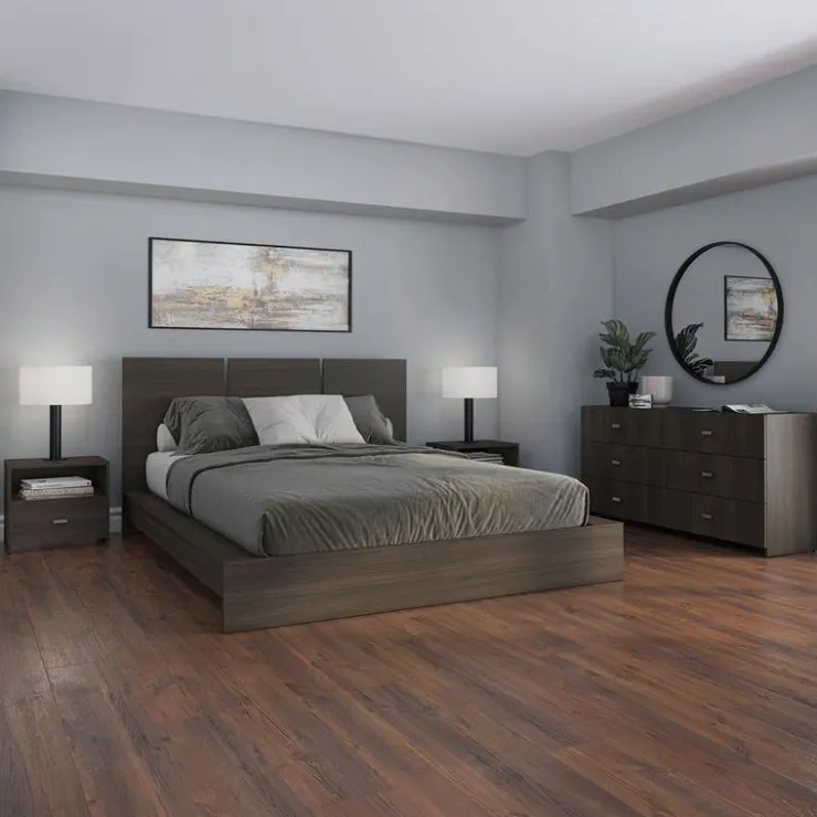 SUA-V Queen Bed (60") Taupe New