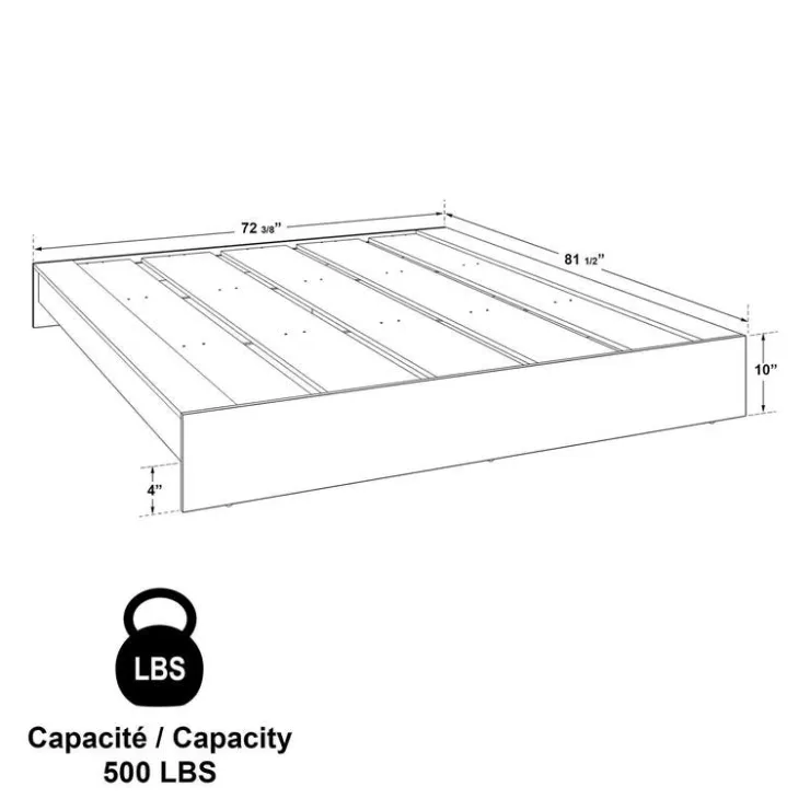 SUA-V Queen Bed (60") Taupe New