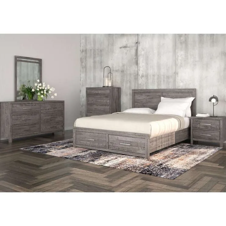 Queen Bed 60" - Grey COUNTRY GREY New