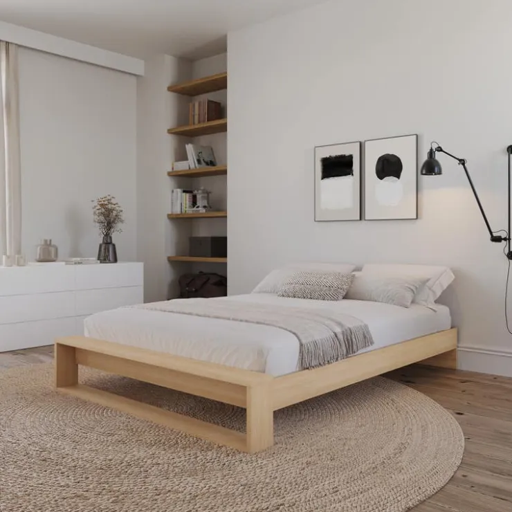 Nexera Queen Bed (60") - Natural Blonde Oak Outlet