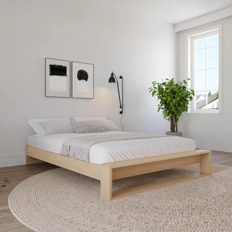 Nexera Queen Bed (60") - Natural Blonde Oak Outlet
