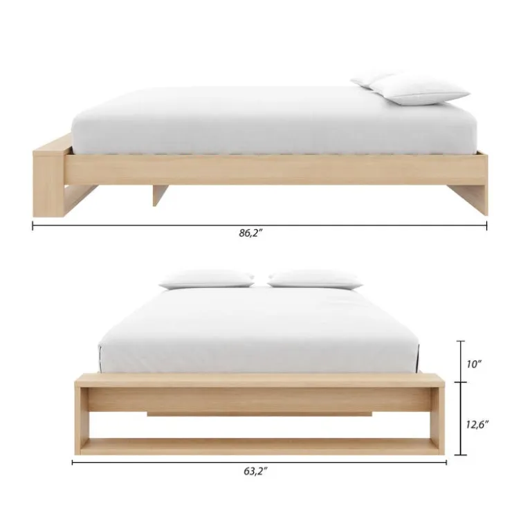 Nexera Queen Bed (60") - Natural Blonde Oak Outlet