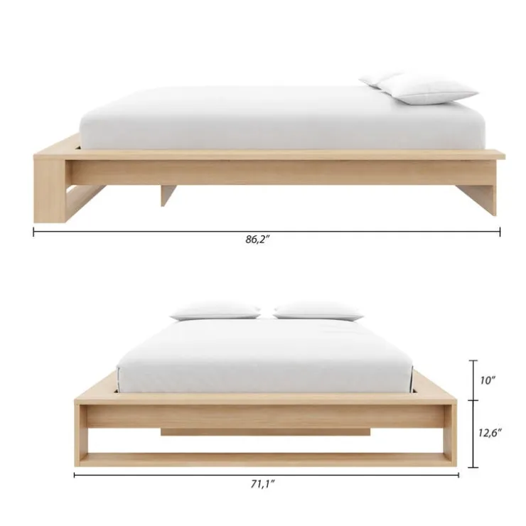 Nexera Queen Bed (60") - Natural Blonde Oak Outlet