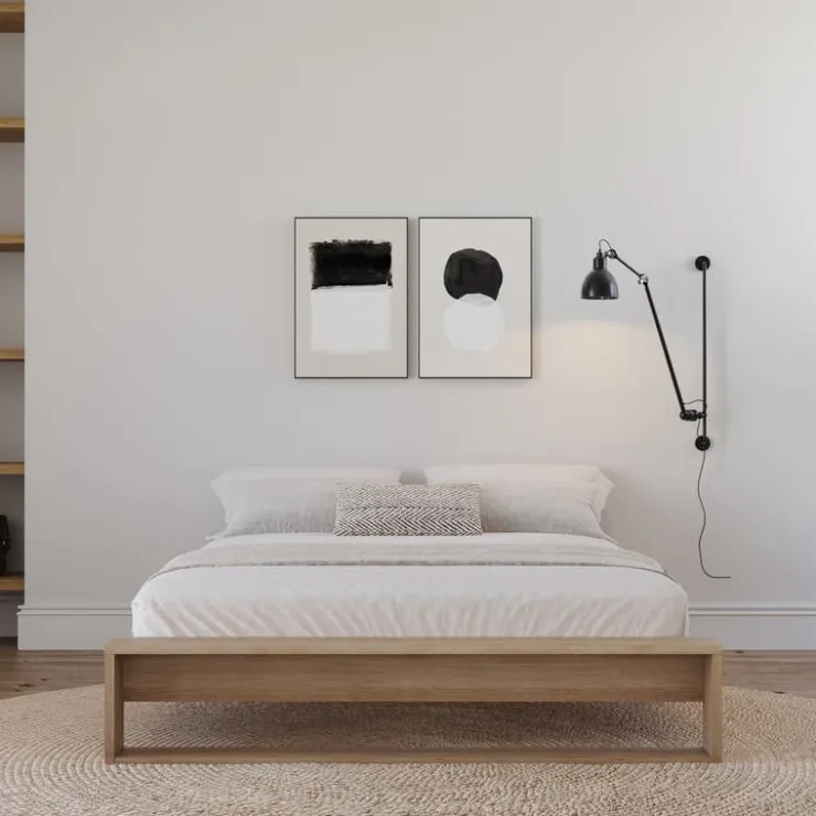 Nexera Queen Bed (60") - Brown Oak Outlet