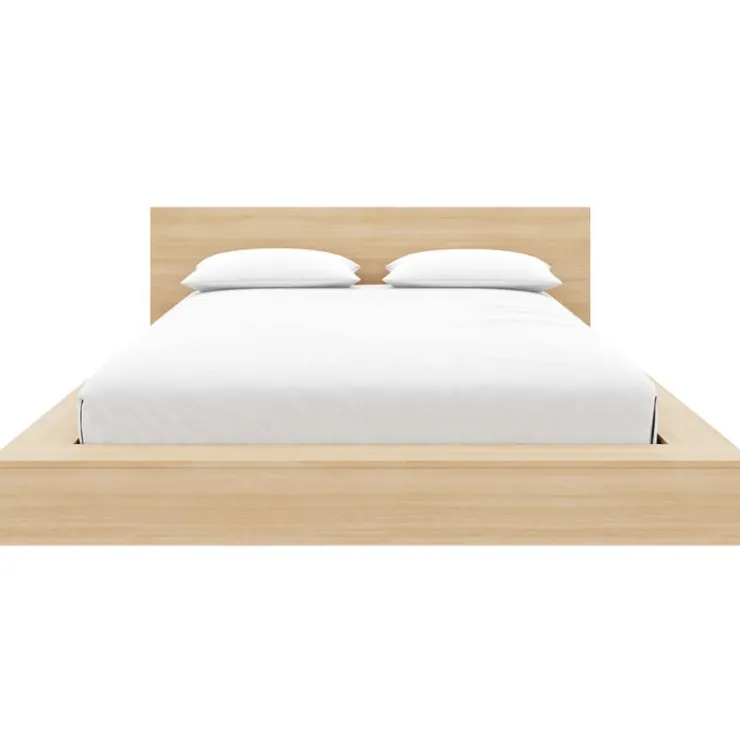 Nexera Queen Bed and Headboard (60") - Natural Blonde Oak Sale