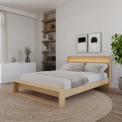 Nexera Queen Bed and Headboard with Integrated Light (60