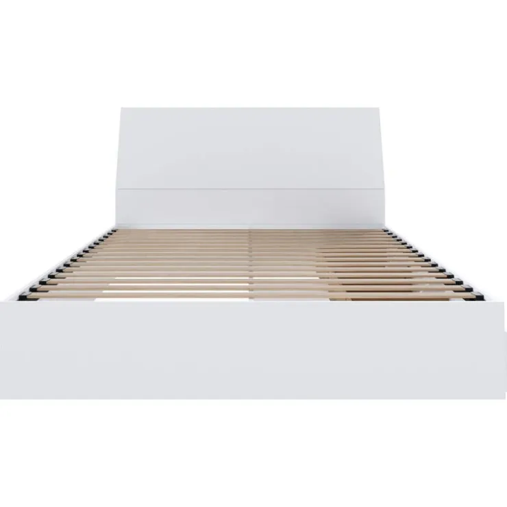 Nexera Queen Bed with 3-Drawer Storage and Headboard (60") - White Online