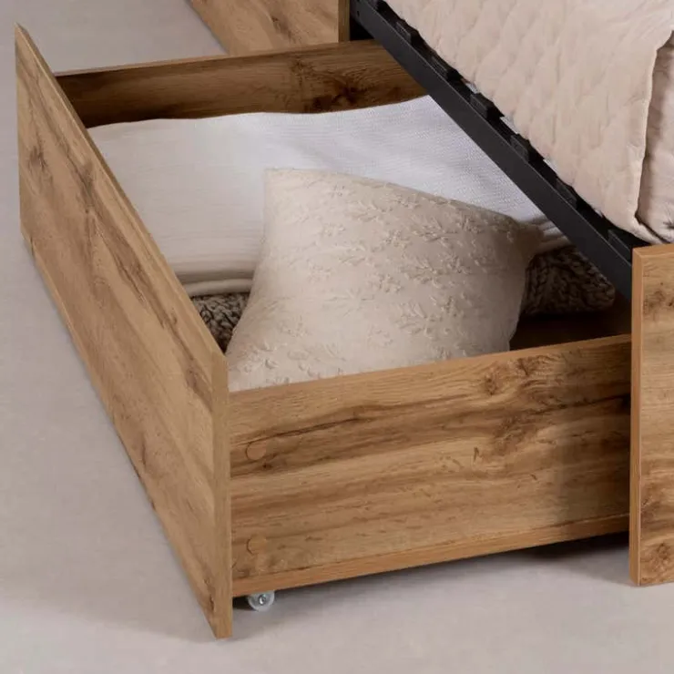 Meubles South Shore Queen Bed with 2-Drawer Storage and Headboard (60") - South Shore Brown Outlet