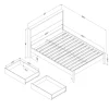 Meubles South Shore Queen Bed with 2-Drawer Storage and Headboard (60") - South Shore Clearance