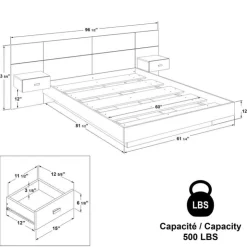 SUA-V Queen Bed with Headboard (60