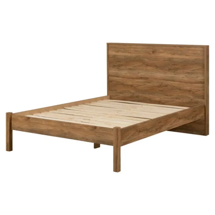 Meubles South Shore Queen Bed with Headboard (60") - South Shore Natural Mango Wood Sale