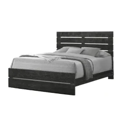 Monarch Queen Bed with Headboard (60") - Grey Clearance
