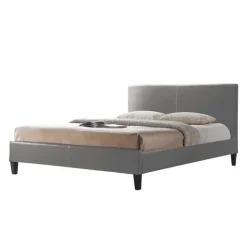 Queen Bed with Headboard (60") - Grey New