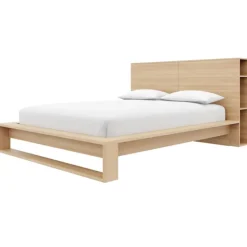 Nexera Queen Bed with Headboard (60") - Natural Blonde Oak Online