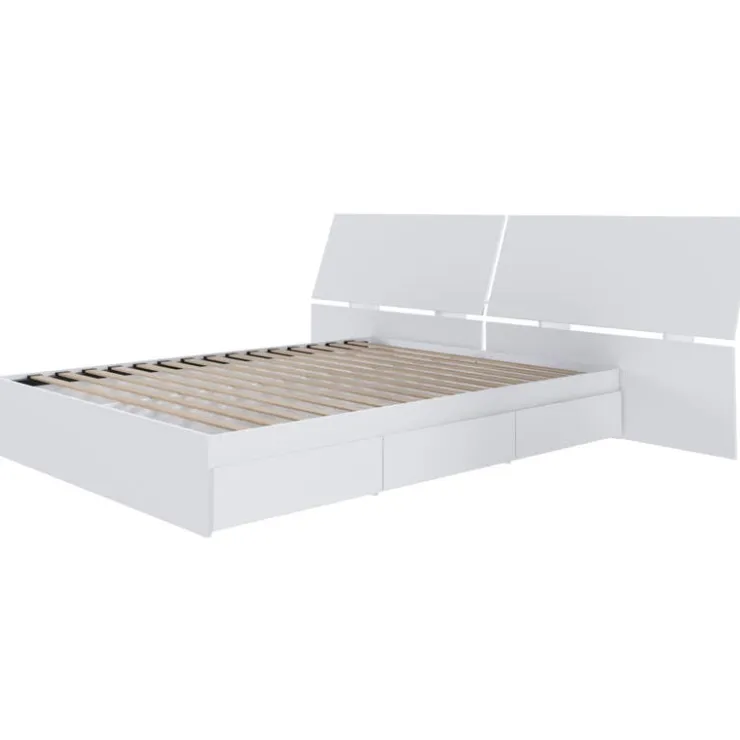 Nexera Queen Bed with Headboard (60") - White Sale