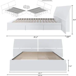 Nexera Queen Bed with Headboard (60