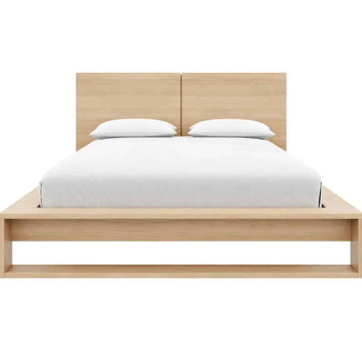 Nexera Queen Bed with Headboard (60") - Natural Blonde Oak Online