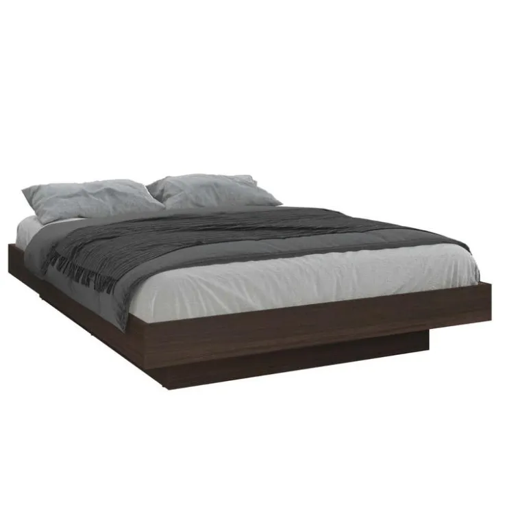 SUA-V Queen Bed with Headboard (60") Brown New