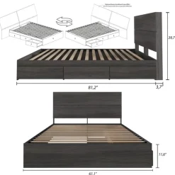 Nexera Queen Bed with Headboard (60