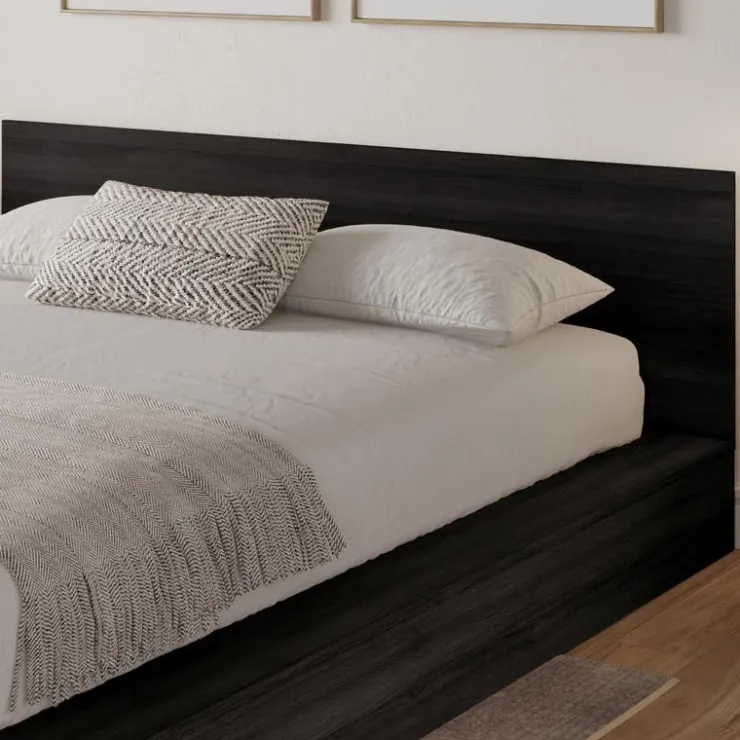 Nexera Queen Bed with Headboard (60") - Black Karisma New