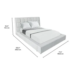 Queen Bed with Reading Lights and Console (60