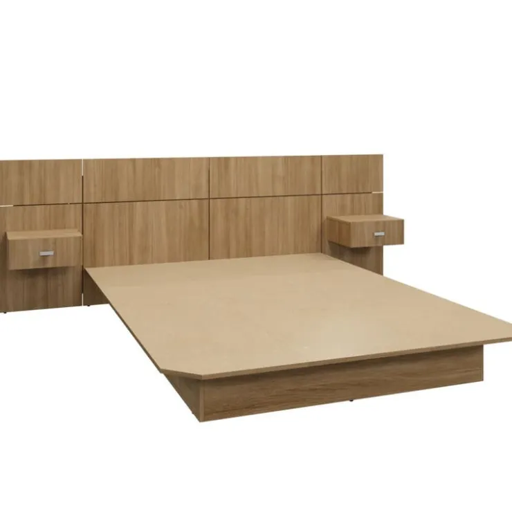 SUA-V Queen Bed with Wall Units and Nightstands (60") Fashionista New