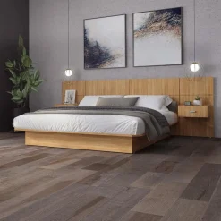 SUA-V Queen Bed with Wall Units and Nightstands (60
