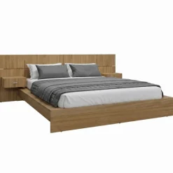 SUA-V Queen Bed with Wall Units & Nightstands (60