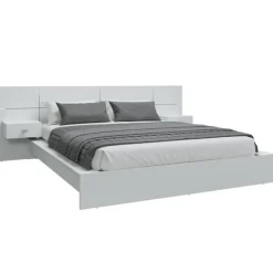 SUA-V Queen Bed with Wall Units & Nightstands (60