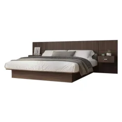 SUA-V Queen Bed with Wall Units and Nightstands (60