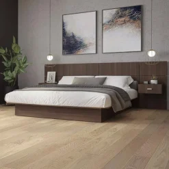 SUA-V Queen Bed with Wall Units and Nightstands (60