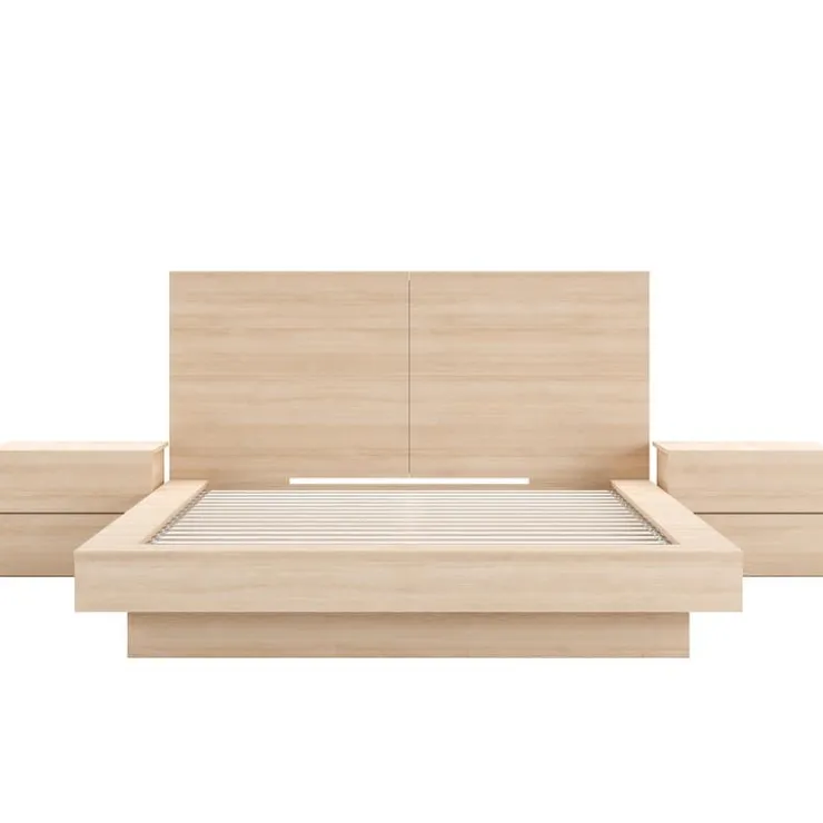 Nexera Queen Bedroom Set (60") - 4 pcs - Natural Blonde Oak Hot
