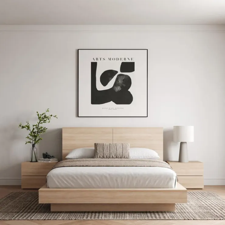 Nexera Queen Bedroom Set (60") - 4 pcs - Natural Blonde Oak Hot