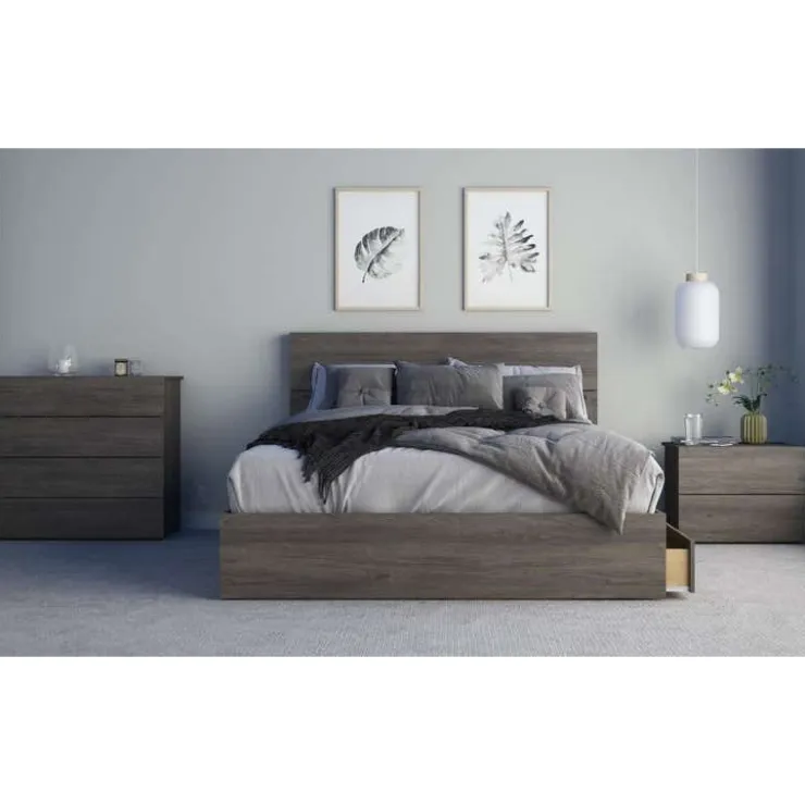 Nexera Queen Bedroom Set (60") - 4 pcs - Grey Sale