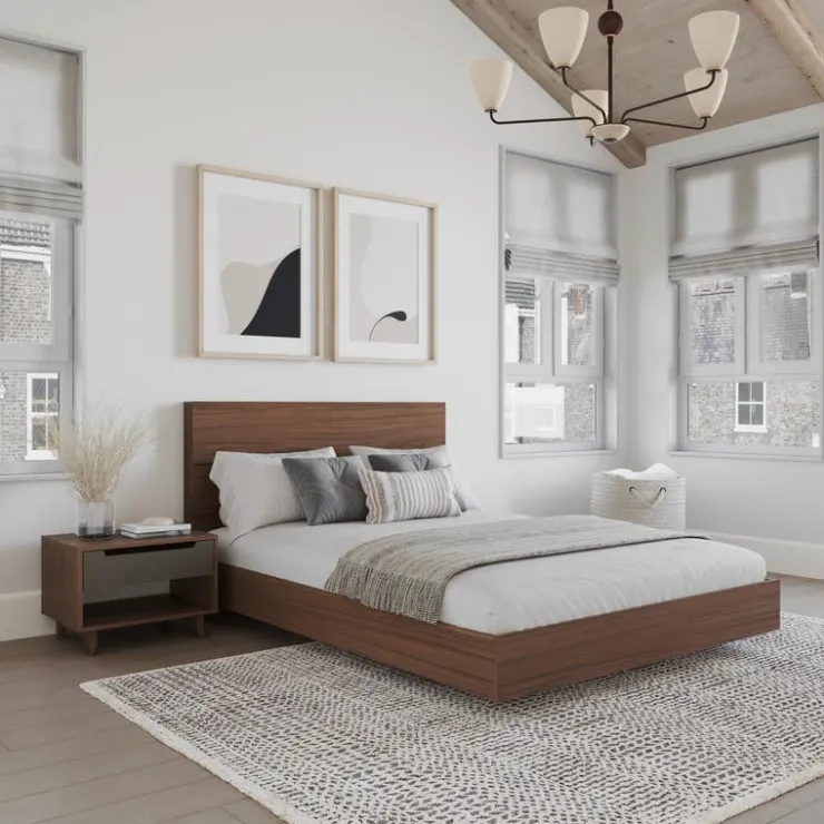 Nexera Queen Bedroom Set (60") - 3 pcs - Walnut & Charcoal Best