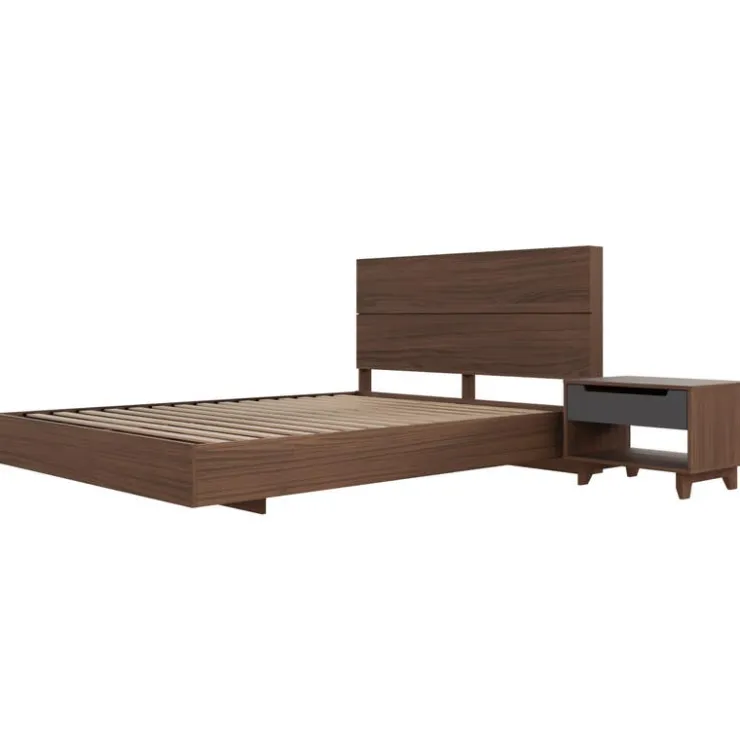 Nexera Queen Bedroom Set (60") - 3 pcs - Walnut & Charcoal Best