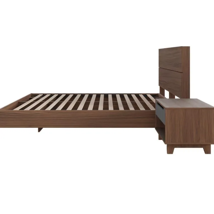 Nexera Queen Bedroom Set (60") - 3 pcs - Walnut & Charcoal Best
