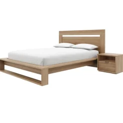 Nexera Queen Bedroom Set (60") - 3 pcs - Brown Oak Best