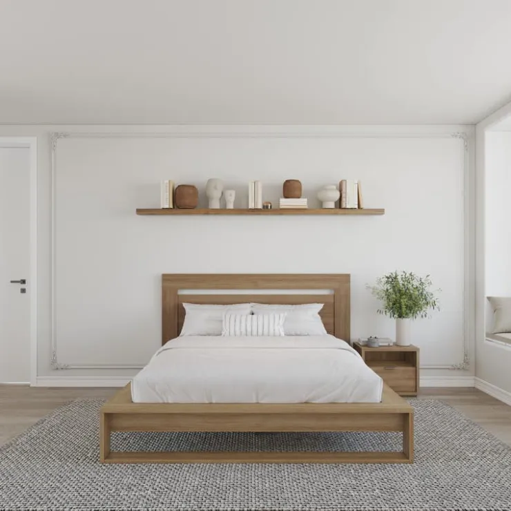 Nexera Queen Bedroom Set (60") - 3 pcs - Brown Oak Best