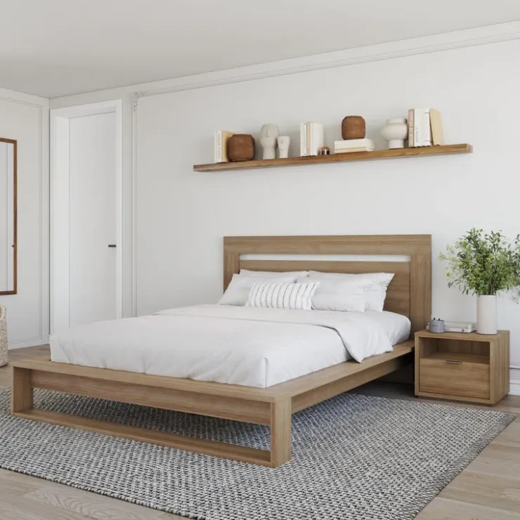Nexera Queen Bedroom Set (60") - 3 pcs - Brown Oak Best