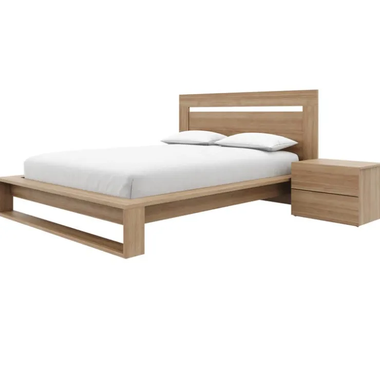 Nexera Queen Bedroom Set (60") - 3 pcs - Brown Oak Hot