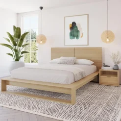 Nexera Queen Bedroom Set (60") - 3 pcs - Natural Blonde Oak Best