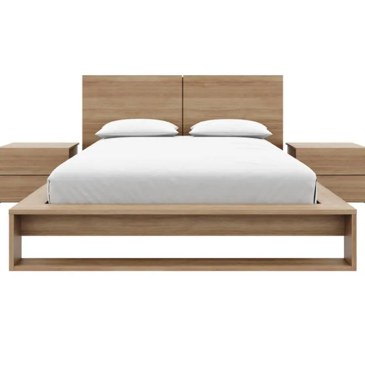 Nexera Queen Bedroom Set (60") - 4 pcs - Brown Oak Online