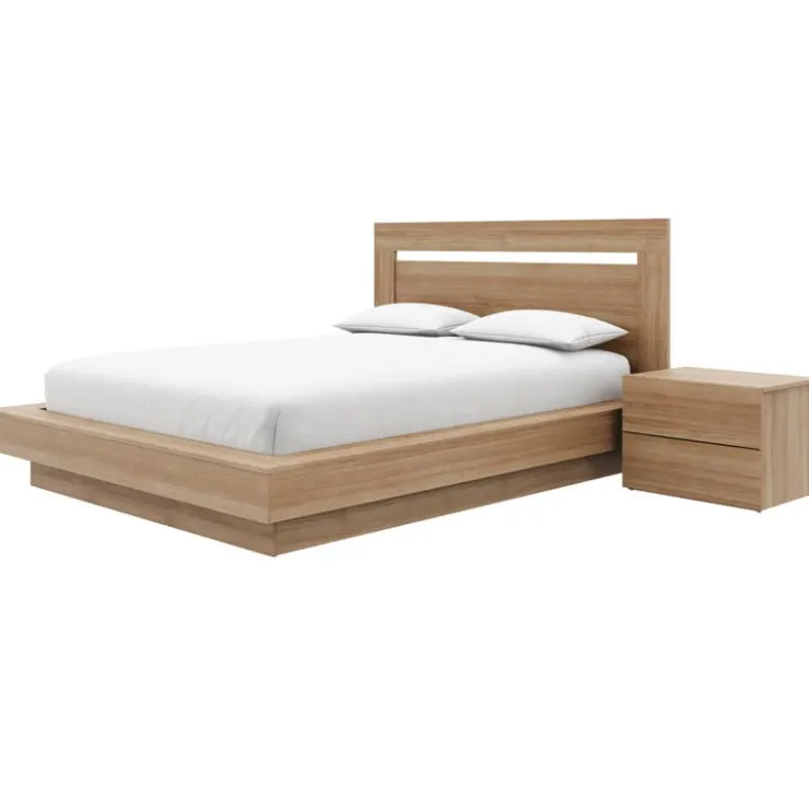 Nexera Queen Bedroom Set (60") - 3 pcs - Brown Oak Online