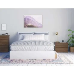 Nexera Queen Bedroom Set (60") - 3 pcs - Brown and White Outlet