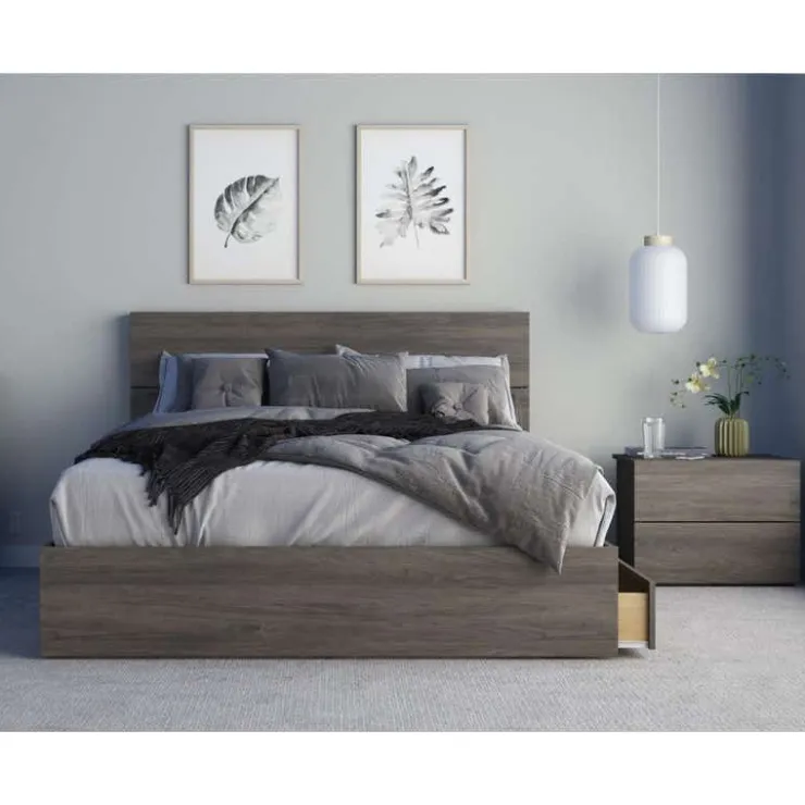 Nexera Queen Bedroom Set (60") - 3 pcs - Grey Hot