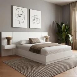 Nexera Queen Bedroom Set (60") - 4 pcs - White wood grain Online